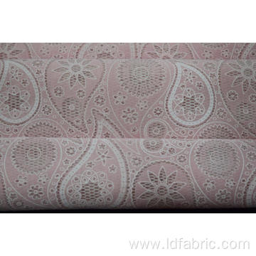 Cotton Polyester Burn Out Bonding Lace Fabric
